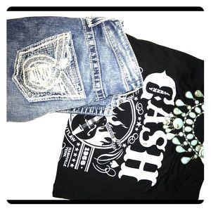 Distressed bootcut Big Star jeans